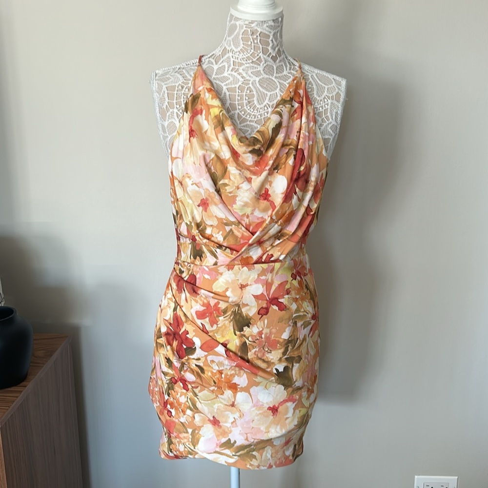 SIGNIFICANT OTHER -NWT- Chiara Floral Print Tie Back Minidress